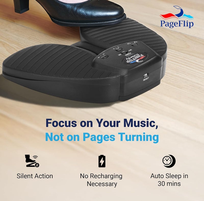 PageFlip Butterfly Bluetooth Page Turner Pedal – Silent, Rugged Foot Pedal Page Turner for iPad, Android & PC – Hands-Free Sheet Music Control – Works with forScore, OnSong, MobileSheets and 100+ more - Image 3